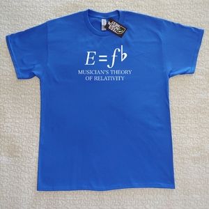 NWT Musicians Theory Of Relativity Graphic Tee, Various Sizes, Royal Blue